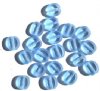 20 10x9mm Light Sapphire Oval Window Beads